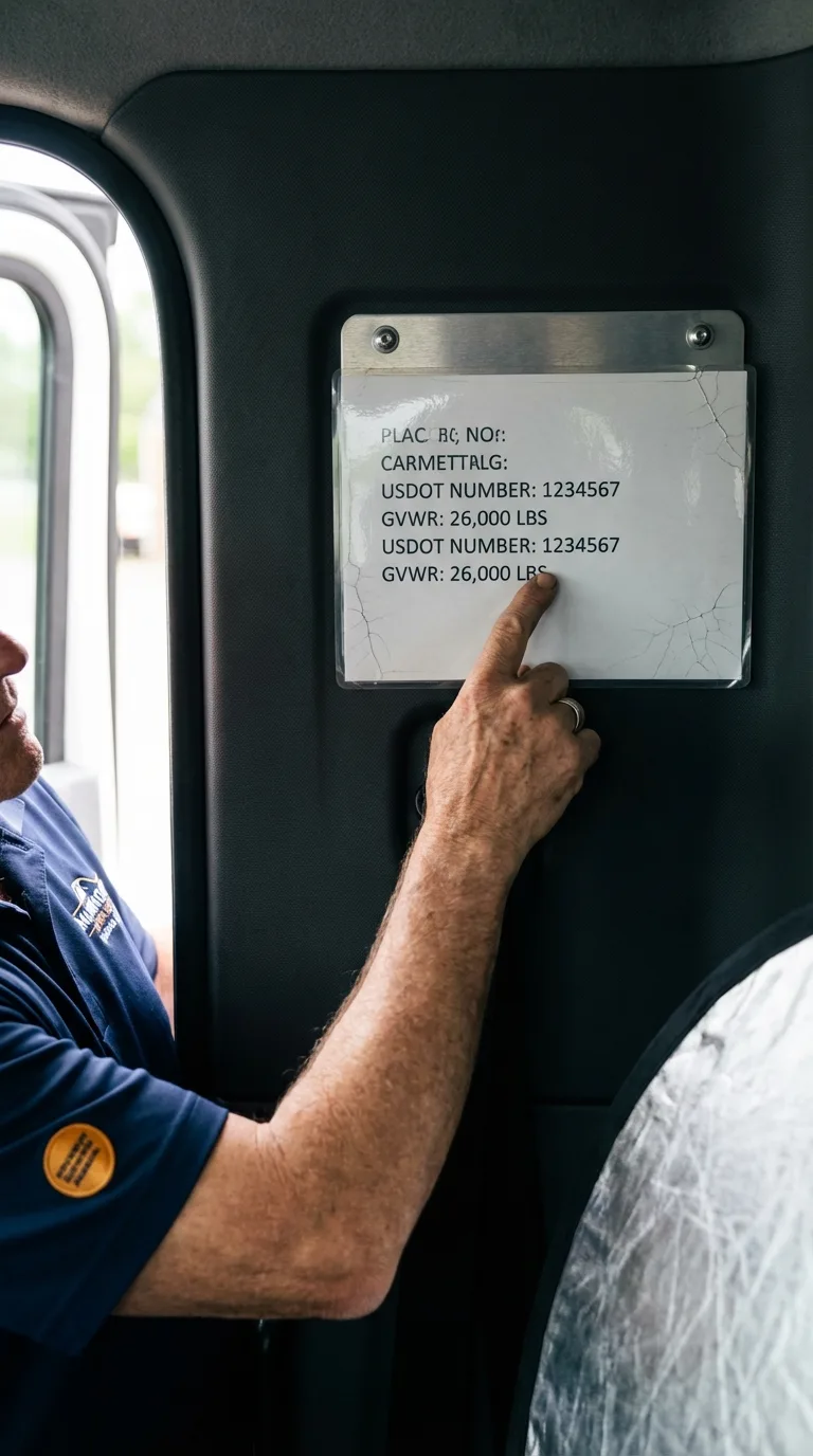 USDOT licensing placard verification in East Kingston